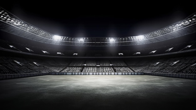 Estádio com fundo de luzes gerado por IA