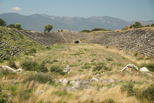 Estádio da cidade antiga de Aphrodisias em Aydin Turkiye