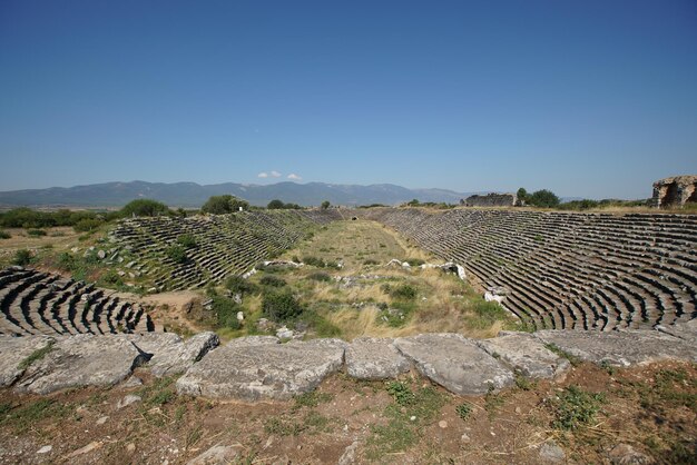 Estádio da cidade antiga de Aphrodisias em Aydin Turkiye