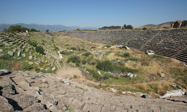 Estádio da cidade antiga de Aphrodisias em Aydin Turkiye