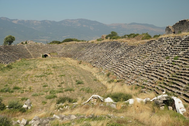 Estádio da cidade antiga de Aphrodisias em Aydin Turkiye