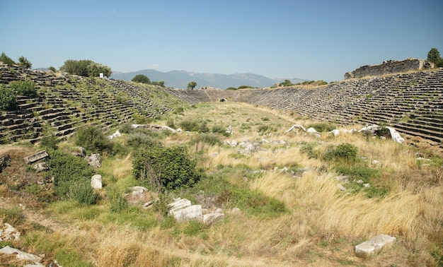 Estádio da cidade antiga de Aphrodisias em Aydin Turkiye