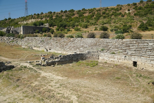 Estádio da cidade antiga de Perge em Antalya Turkiye