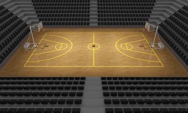 Foto estádio de basquete 3d