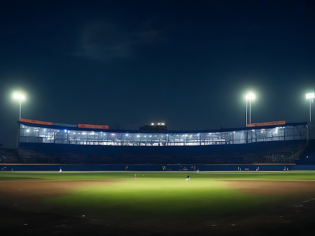 Estádio de críquete à noite Fundo