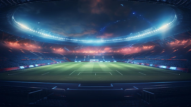 Foto estádio de futebol à noite