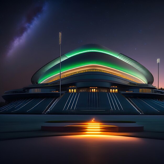 Estádio de futebol à noite