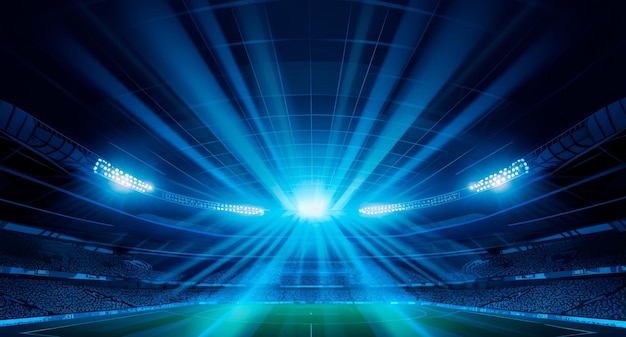 estádio de futebol bem iluminado photo