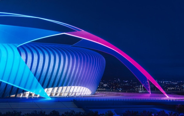 Estadio de fondo del cartel de la liga de campeones