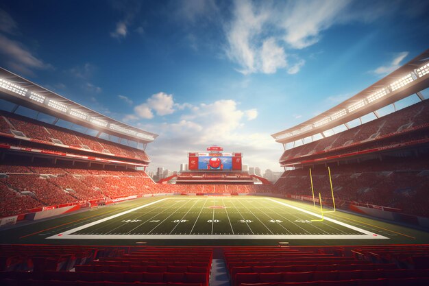 Foto estadio de fútbol americano realista