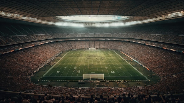 Un estadio de fútbol con un estadio al fondo y la palabra nfl en la parte inferior.