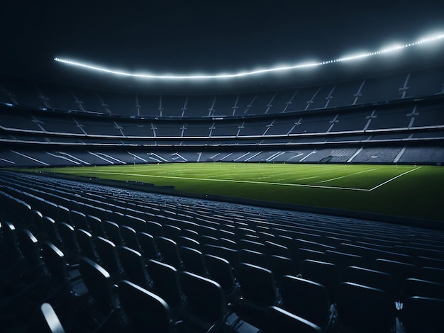 Estadio de fútbol por la noche