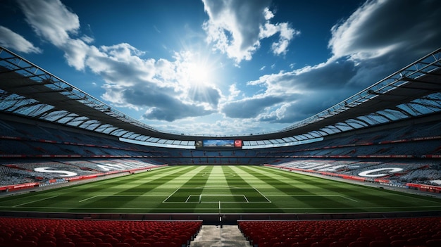 Un estadio de fútbol a la vista