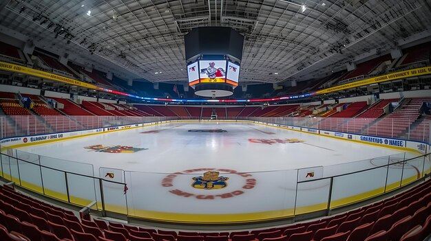 Un estadio de hockey vacío