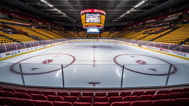 Un estadio de hockey vacío