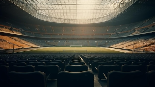 Estadio vacío con asientos Generative Ai