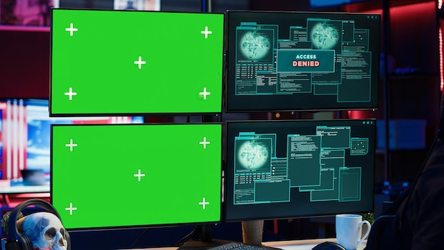 El estafador no logra robar información sobre los productos de la competencia utilizando una PC de pantalla verde