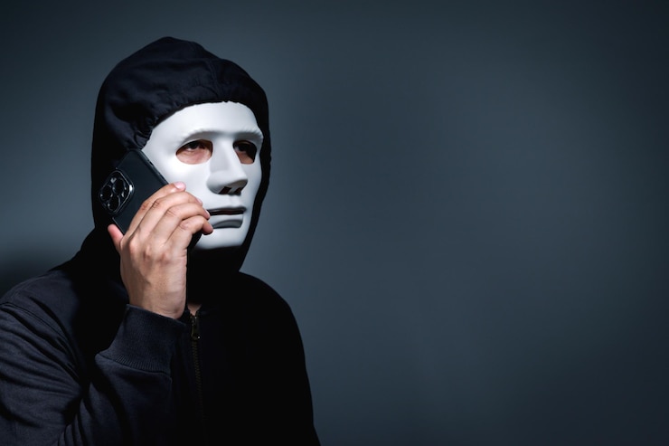 Foto estafadores y piratas informáticos call center con robo de datos telefónicos
