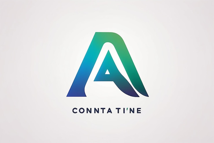 Foto estampa de diseño de logotipo de una letra de estilo natural con gradiente de marca elegante