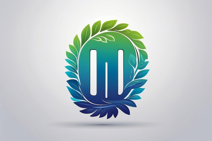 Foto estampa de diseño de logotipo de la letra h con estilo de gradiente natural de marca elegante