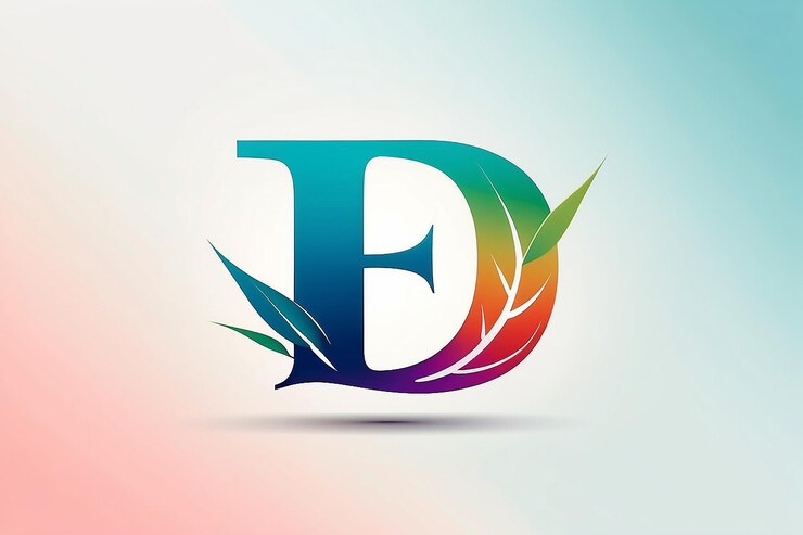 Foto estampa de diseño de logotipo de la letra i con estilo de gradiente natural de marca elegante