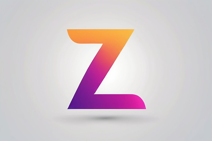 Foto estampa de diseño de logotipo de la letra z con estilo de gradiente natural de marca elegante