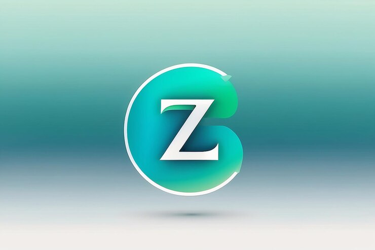 Foto estampa de diseño de logotipo de la letra z con estilo de gradiente natural de marca elegante