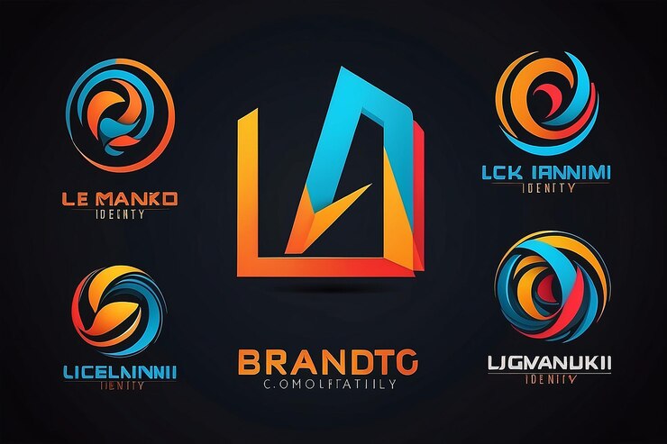 Foto estampa de diseño vectorial de logotipo corporativo l de identidad de marca