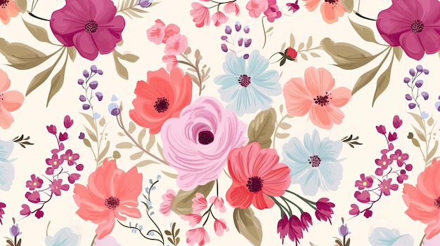 Un estampado floral por persona.