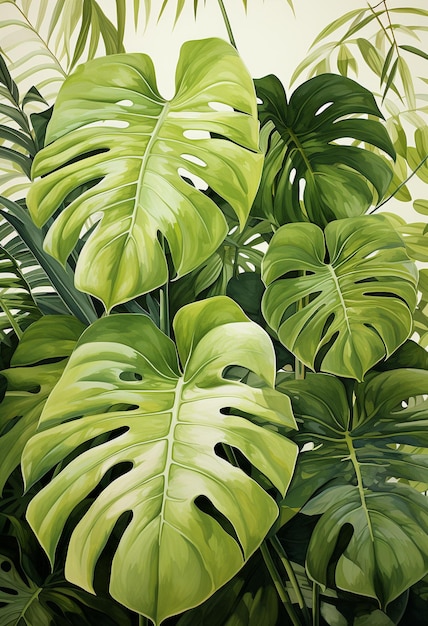 Estampado de hojas de monstera