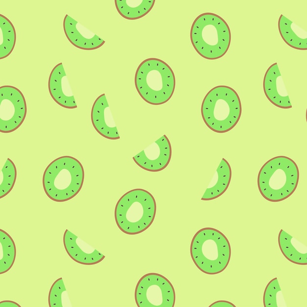 Estampado de kiwi de verano en estilo plano Arte para fondos impresiones de tela pancarta