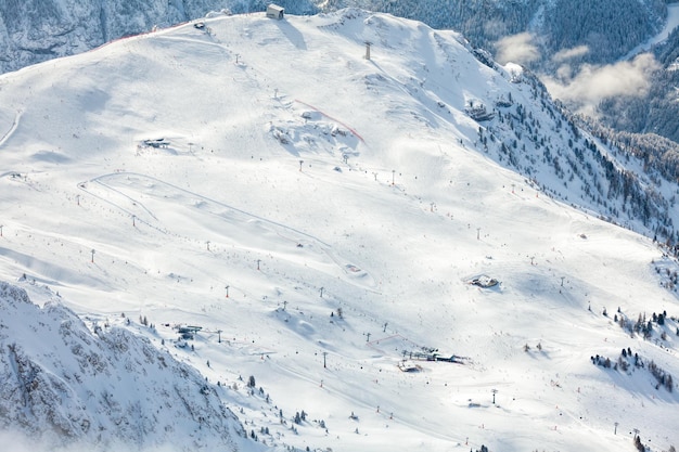 Estância de esqui nas Dolomitas