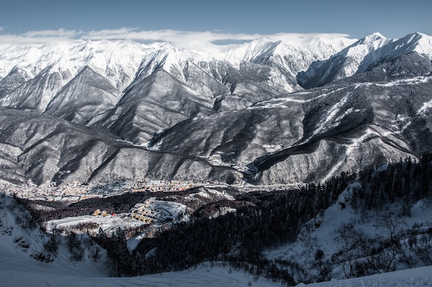 Estância de esqui olímpico, Krasnaya Polyana, Sochi, Rússia