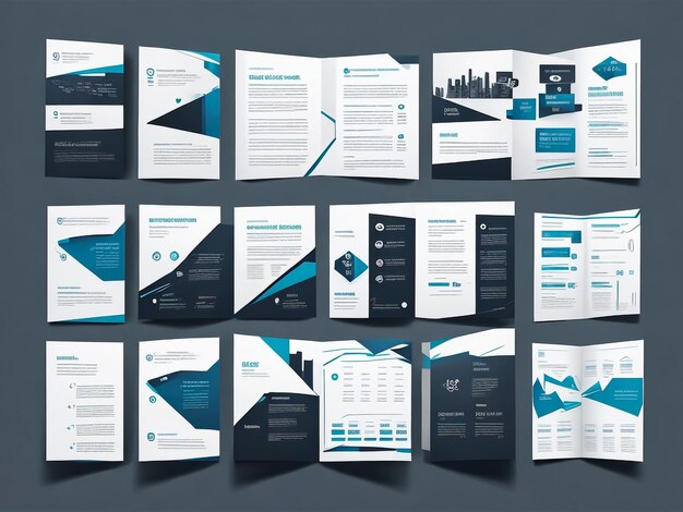 Foto estándar de folleto triplete para empresas