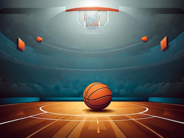 estandarte de baloncesto Versión rasterizada del vector