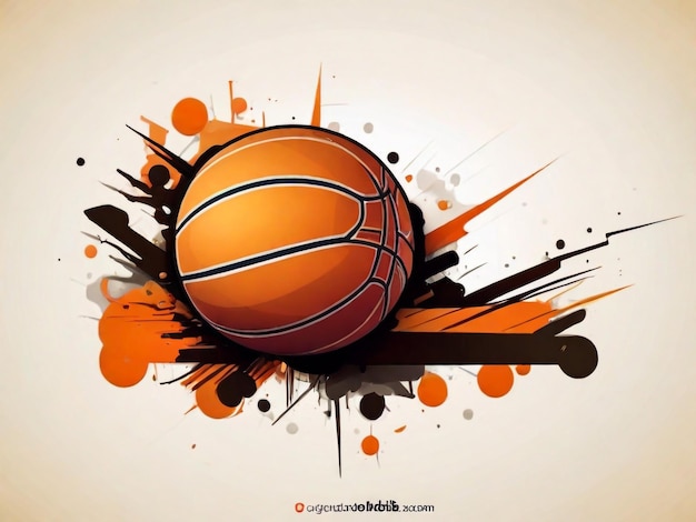 estandarte de baloncesto Versión rasterizada del vector