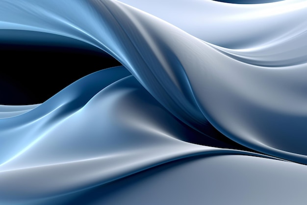 Estandarte de fondo con ondas azules 3D abstractas