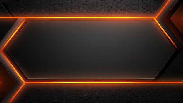 Estandarte horizontal amplio abstracto de color gris oscuro