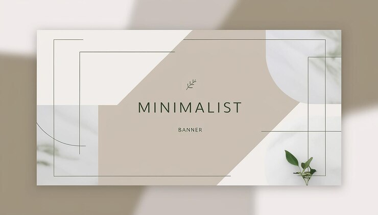 Foto estandarte minimalista de fondo limpio y suave