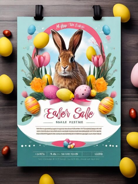 Foto estandarte vertical de pascua diseño vectorial