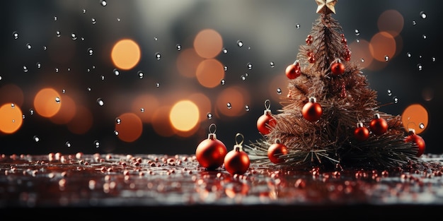 Estandarte vibrante de la víspera de Año Nuevo con espacio para copiar con decoraciones festivas que crean una atmósfera alegre y festiva para los saludos de las fiestas