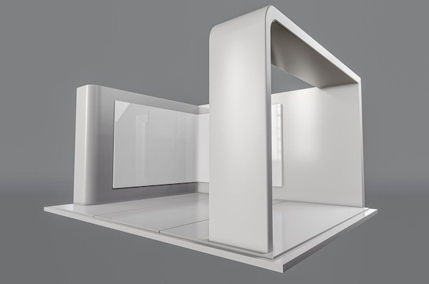 Foto estande de exibição para maquete design de exibiçãodesign de estande vazioilustração 3d de estande de varejo
