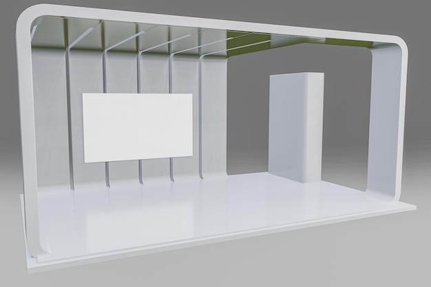 Estande de exposição para maquetes e identidade corporativa Design de exibição Estande vazio Design Estande de varejo