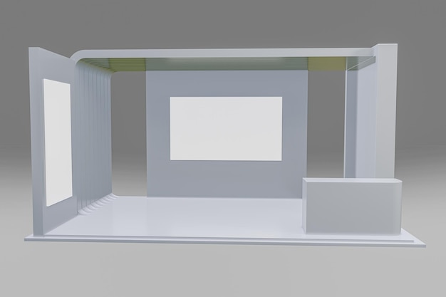Estande de exposição para maquetes e identidade corporativa Design de exibição Estande vazio Design Estande de varejo