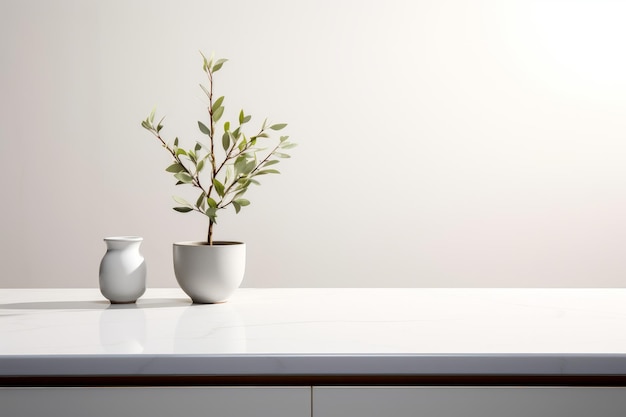 Estante minimalista para macetas de plantas de cocina Diseño de la casa Generar Ai