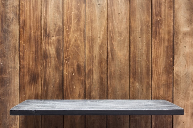 Estante y superficie de textura de fondo de pared de madera