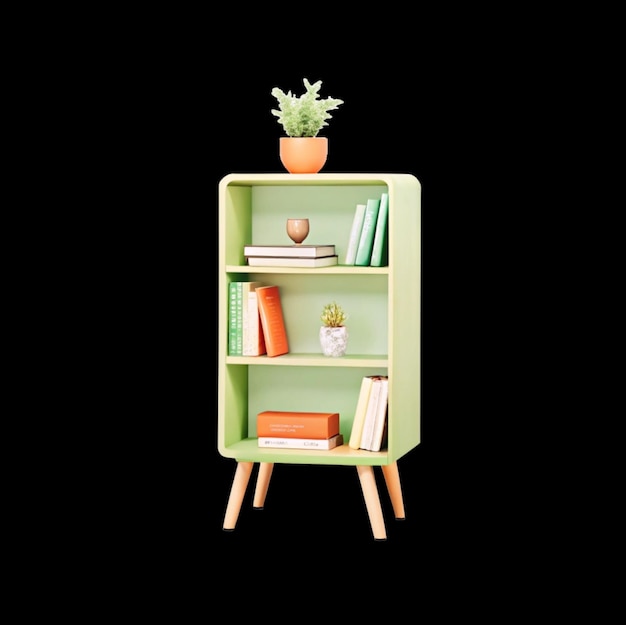 Estantería moderna para la decoración de la organización de la oficina en el hogar