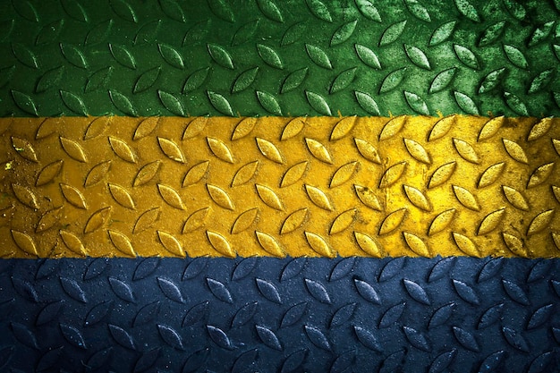Estatística de textura de metal da bandeira do Gabão