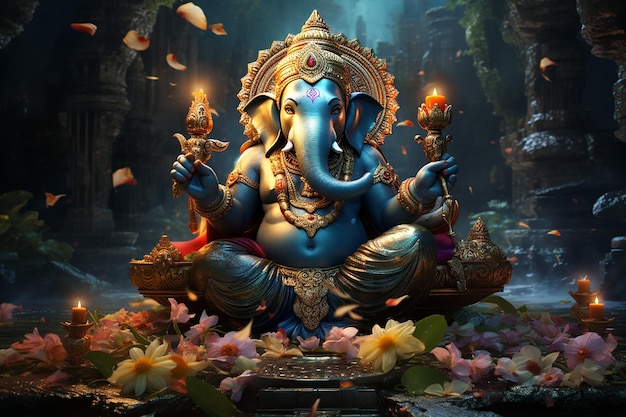 Estatua 3d de Ganesha Ganpati