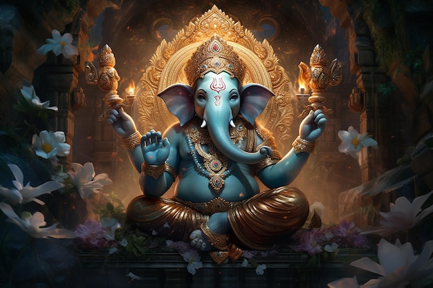 Estatua 3d de Ganesha Ganpati